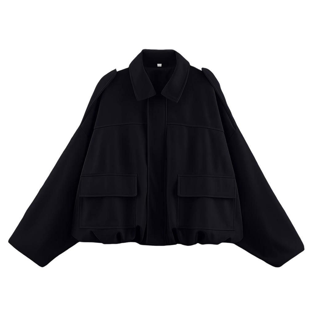 Women's Solid Color Fashionable Sleeve Long Sleeved Zipper Casual Top Jacket Jacket