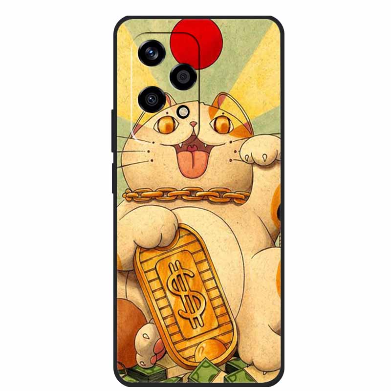 For Honor 200 Lite Cases Animals Soft TPU Painted Cat Phone Case Back Cover For Huawei Honor 200 Lite 5G Protection Bumper funda