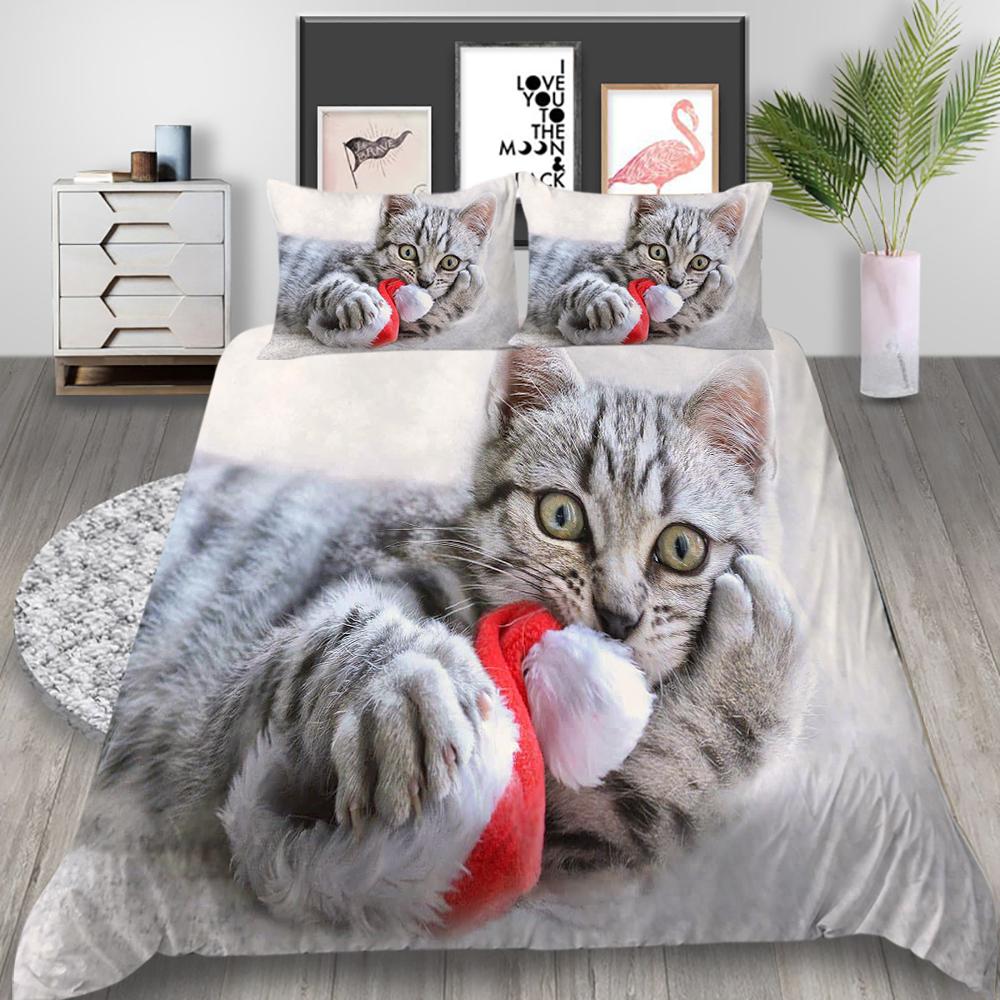 3D Digital Printed Animal Series Bedding Set, Bedroom Duvet Cover, Pillowcase, Single/double Bed AU King Full Size Bedding, Home Decoration