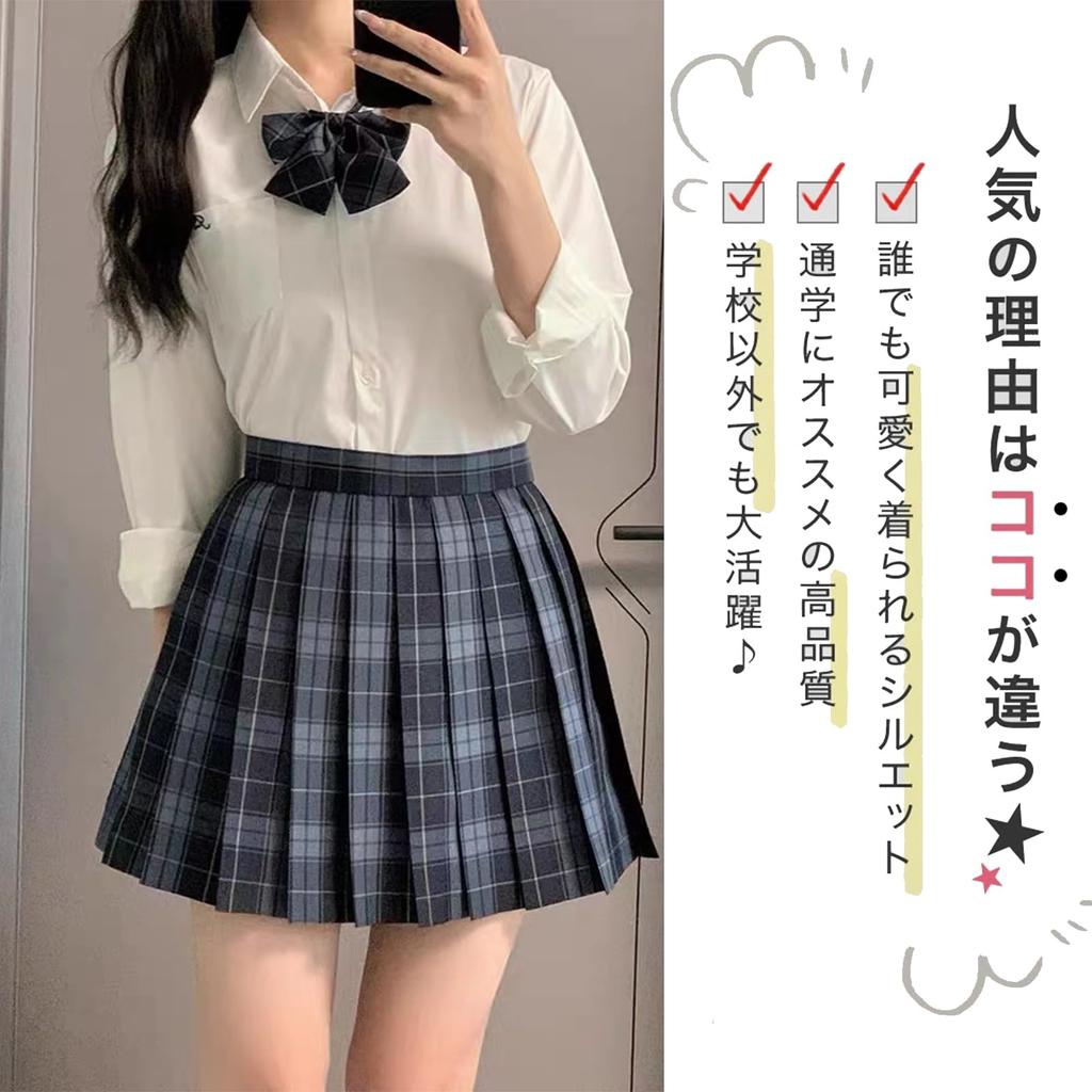 QOOLY Fantasia Uniforme JK Cosplay para Ensino Médio e Fundamental Camisa Adulta com Manga Longa Escura Tamanho XL Estudantes, Gravata Feminina, Mangas, Cinza,