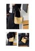 Vintage Cross-Woven Shoulder Tote Bag - Large Capacity, Niche Design Bucket Bag for Women