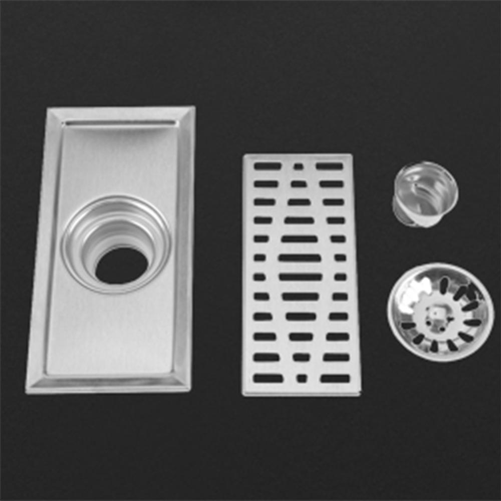 Rectangle Shower Drain Stainless Steel Tile Insert Drain Modern Floor Drain Laundry Room