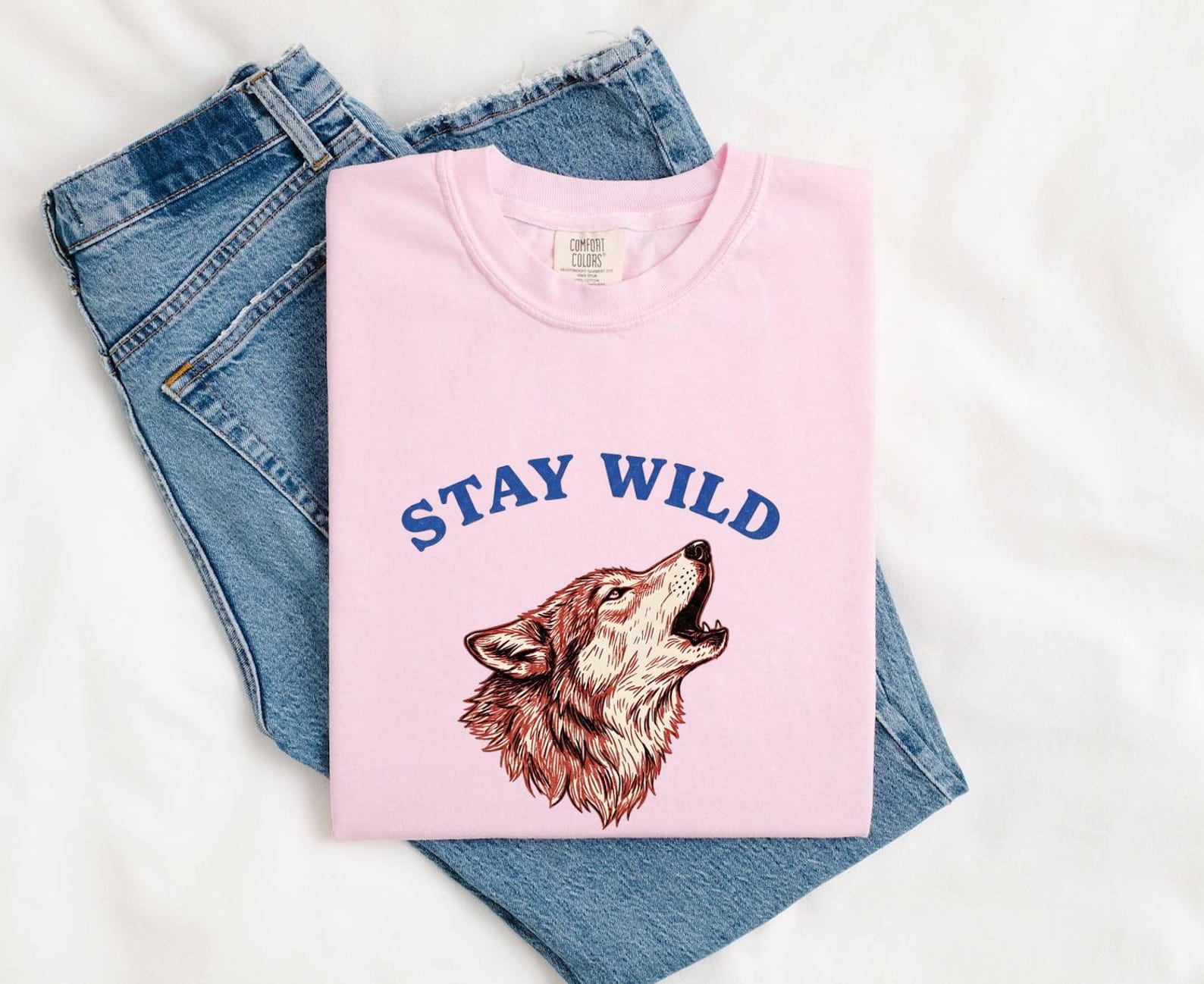 Howling Wolf Shirt Wolf Ecosystem Gift Women Cartoon Tee Wolf T-Shirt Wolf Fan Cartoon Tshirt Environment Graphic Minimalist Fauna Tshirt S
