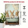 Vintage Metal Poster Rabbit Wall Art Home Decor Tin Sign