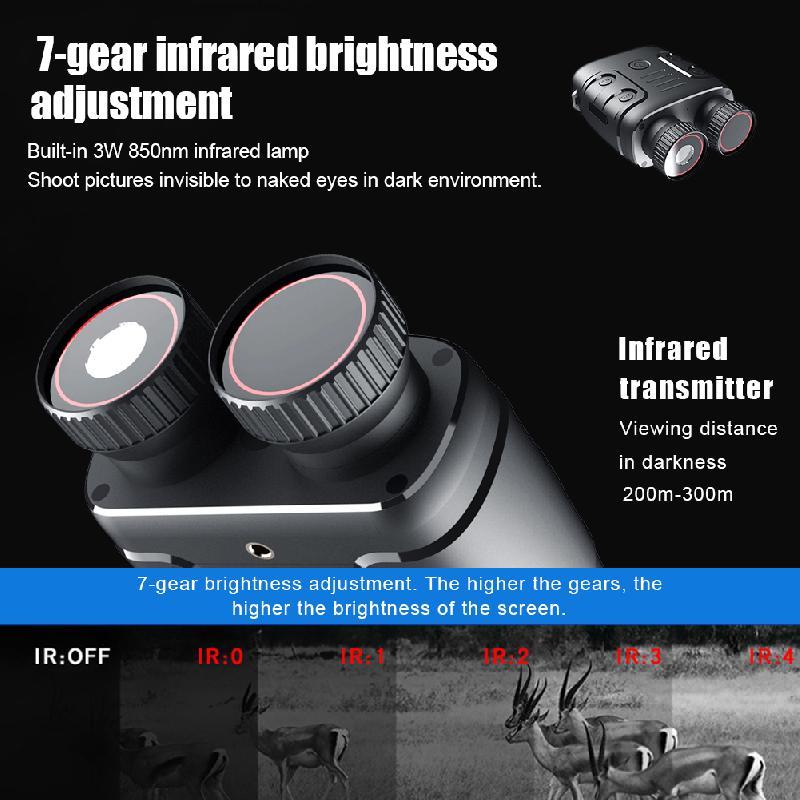 UYANGG R18 5X 1080P HD Night Vision Binocular Level 300M Infrared Digital Zoom Telescope Night Goggle for Hunt Camp Surveillance