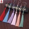 Pingente Colorido de Borla Nuvens Perseguindo a Lua para Hanfu Qipao - Lanterna de Leque de 12CM Acessório de Lapela de Jade