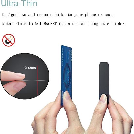 Adhesive Thin Metal Plates(Compatible with Magnetic Mounts),