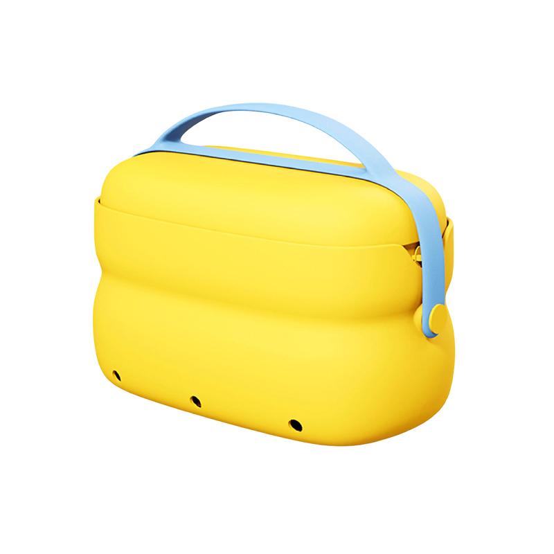 

Портативная дорожная косметичка 2-в-1 с сухим и влажным отделением, сумка для хранения принадлежностей для ванной, дорожная сумка для стирки большой вместимости, сумки для макияжа и косметики жёлтый