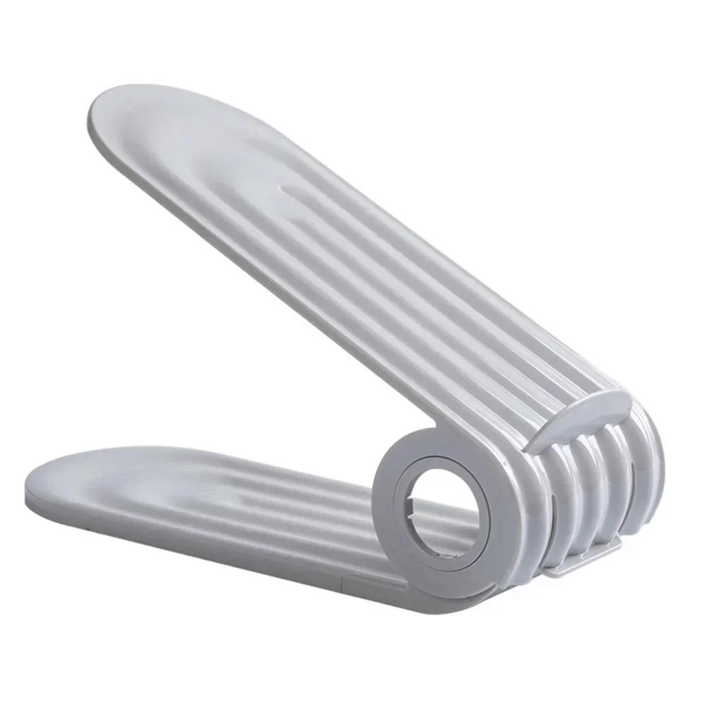 Adjustable Shoe Racks Simple Folding Dustproof Plastic Bracket for Different Type Shoes In Stock Double Deck Shoes Collection