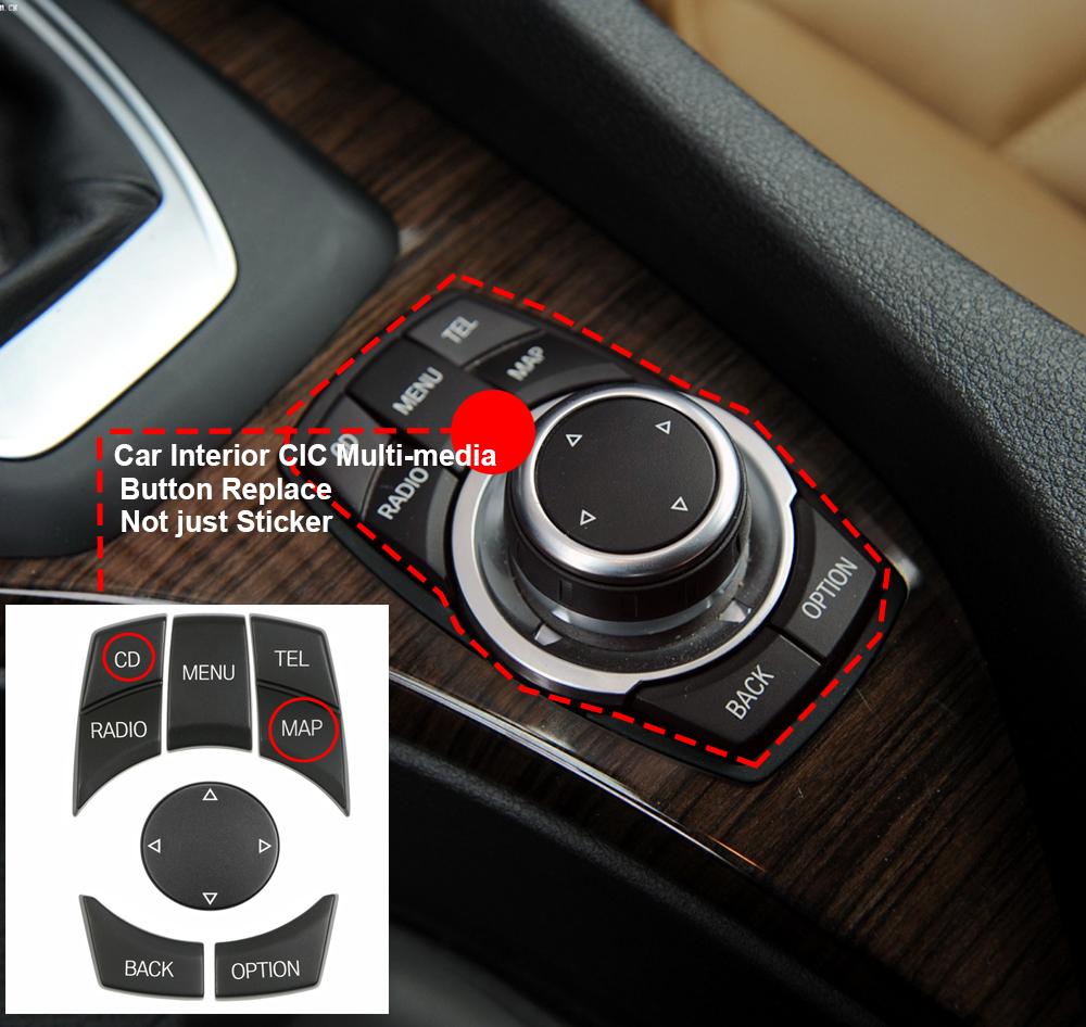 AAAQT1 Car Interior Console CIC i-Drive Multimedia Control Button For BMW 1 3 5-Series X1 E84 X5 X6 E70 E71 E81 E82 E90 E91 E92 E60 E61