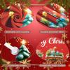 Festive Banner Santa Claus Winter Banner Christmas Decor Bright Colors Christmas Banner For Winter Party Family Gathering Photo