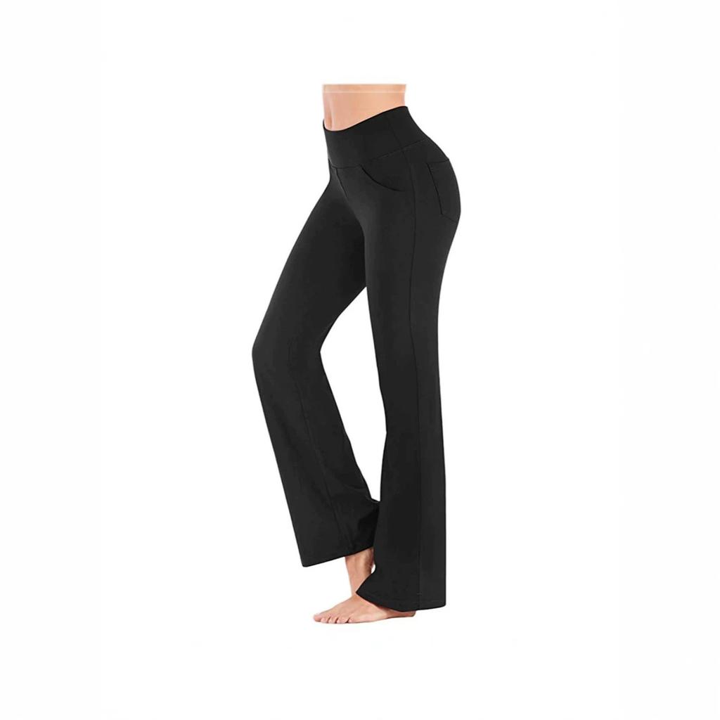 Women's Mid Rise Bootcut Long Yoga Pants Relaxed Fit Casual Sport Wide Leg Trousers