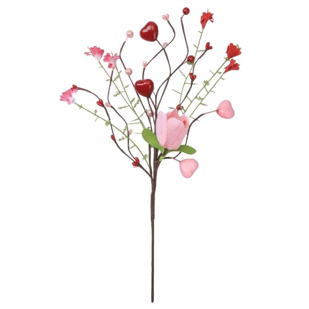 Romantic Heart Bouquet Branch Anti-splash Water Handicraft Artificial Twig Cutting Resin Creative