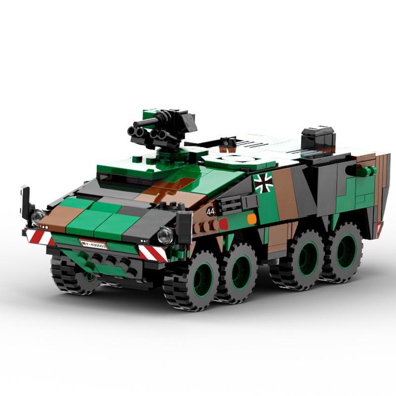 2024 Militär BOXER XM808 Panzerangriffsfahrzeug DANA M2 BTR-4 Infanterie-Kampfauto Modell Moderne Bausteine Ziegel Kinderspielzeug