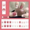 Douyin Trendy Blush False Nails: Pure, Sexy, and Removable Jelly Gel Nail Tips with Whitening Effect