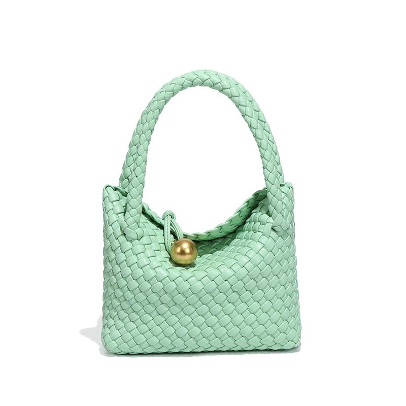 Summer Macaron Hand-held Shoulder Women's Bag, Hand-woven Bag, High-end Underarm Bag, Fashionable Crossbody Bag