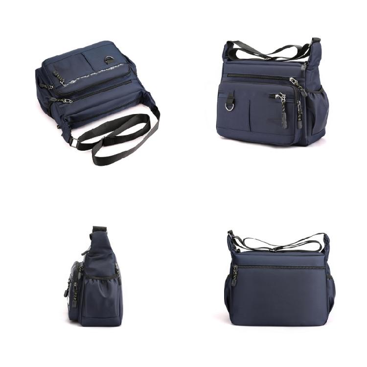 Oxfords Toted Bag for Men Shoulder Crossbody Handbag with Multi Pockets Zipper for Work Office Travel and Daily Use