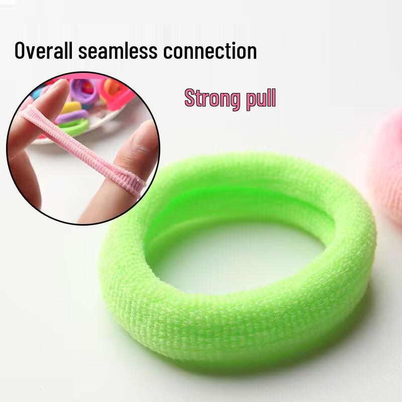 Children's Seamless High-Elasticity Hair Ties - No Damage Rubber Bands for Girls