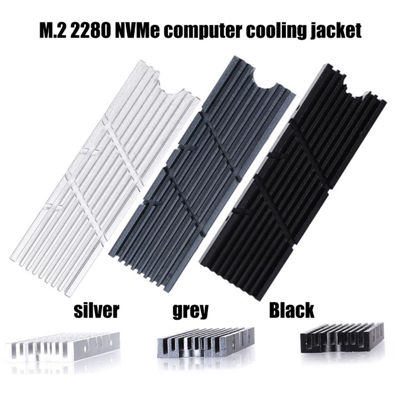 Passive Cooling Aluminum Heatsink For M.2 2280 NVMe Drive Includes Silicone Thermals Pad for Game Setups Ooling System