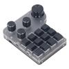 Mechanische Gaming-Tastatur mit USB-Mini-Makro, programmierbar, USB C, BT, 2,4 G, 3 Modi, 12 Tasten, 4 Knöpfe, Blau
