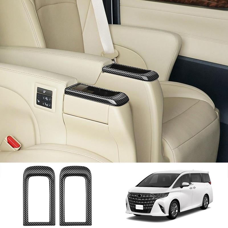 Car Cup Holder Frame Middle Row Seats Water Cup Holder Trim For Toyota ALPHARD VELLFIRE 30 Series 2015-