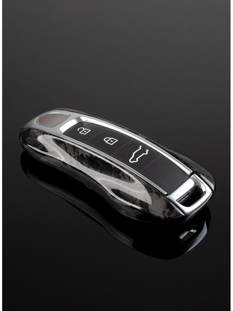 Real Carbon Fiber Key Case for Cayenne, Macan, 911, Panamera with Forged Pattern