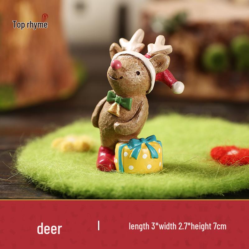 Handbemalte Harz Santa Claus Zakka Ornament für Desktop Mikro-Landschaft Dekoration