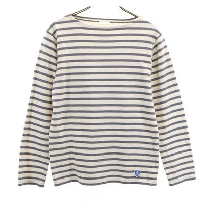 Made In France Border Pattern Long Sleeve Boat Neck Basque Shirt Women Used