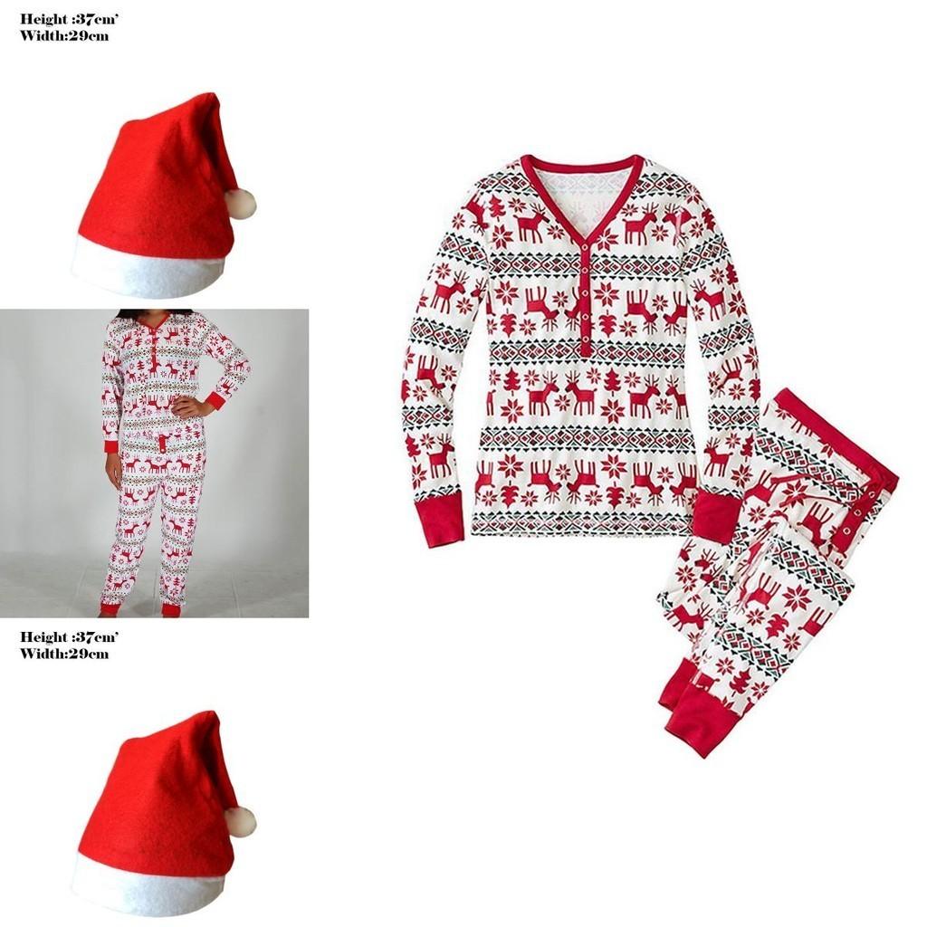 Cozy And Stylish Christmas Family Pajamas Set With Adorable Deer Print For All Ages