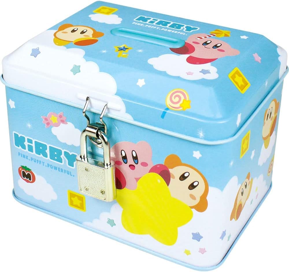 T S Factory Bank Kirby Key Lock Tin Bank Adventure