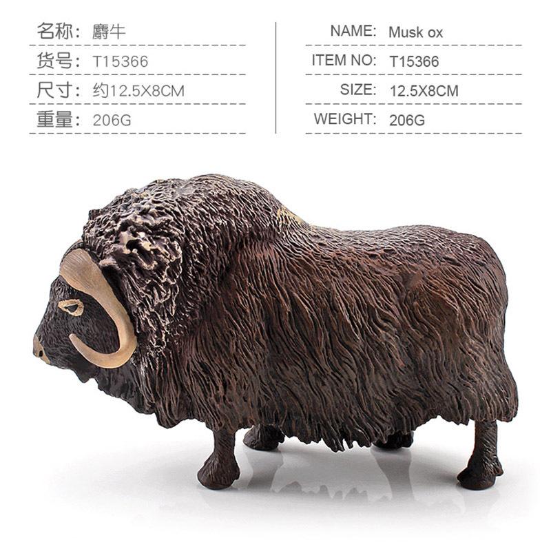4 types Bull Buffalo Bison Model Simulation Cattle Animal Action Figure Figurine Educational Toys for Children Home Decor Gift