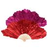 75Cm Peony Petal Dancing Fan Bright Cloth Double Side Yangko Dance Fan Ladies Hanfu Cheongsam Props Folding Hand Fans