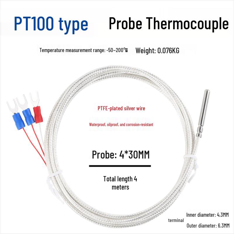 XinkaiChen K-Type Thermocouple PT100 Temperature Sensor Probe