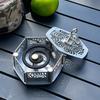 Stainless Steel Incense Coil Holder with Cover Portable Indoor Outdoor Camping Fireproof Round Metal Hanging Repellent Spiral Incense Burner