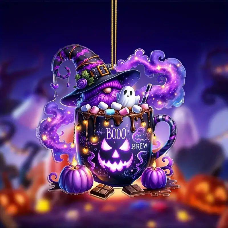 New Halloween Skull Candy Car Interior Pendant Fitted with Pendant Key Accessory Car Pendant