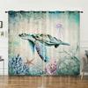 Curtains Animals Turtles Sunflower Curtains Digital Printing Blackout Curtains No Punching