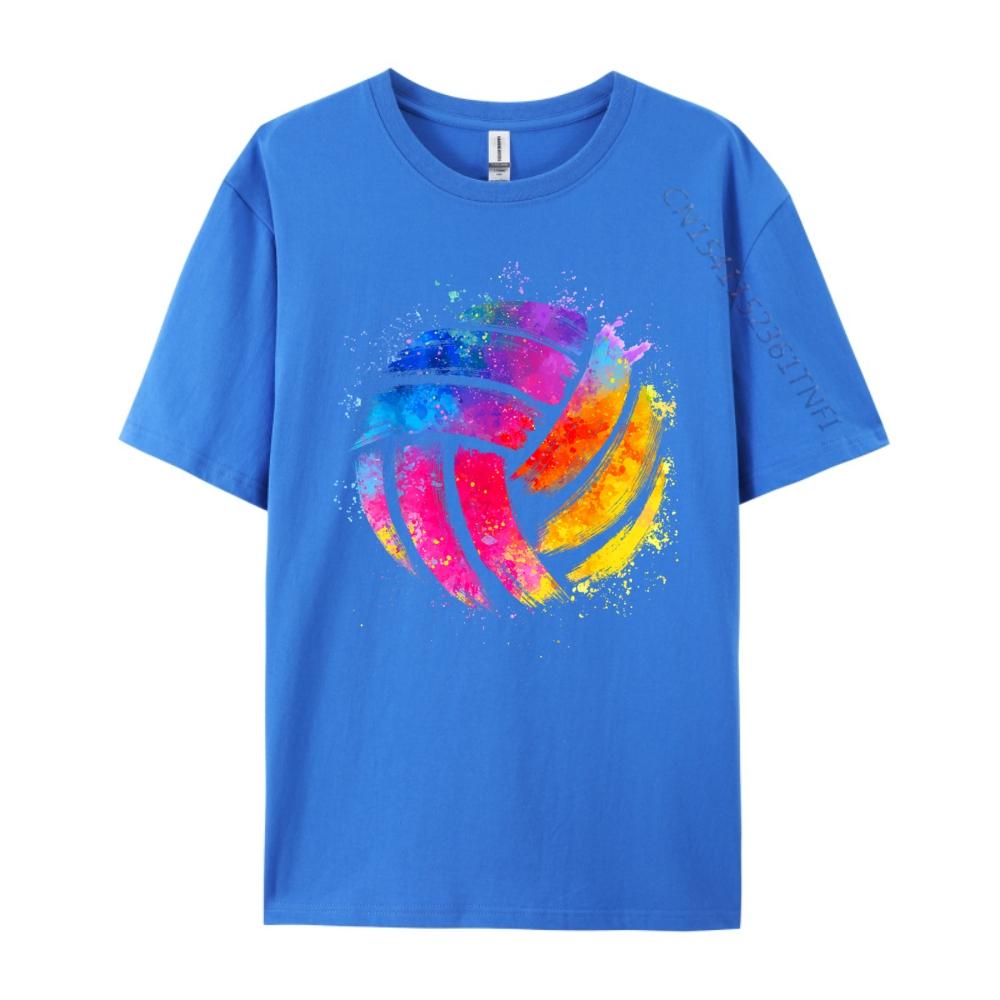 Volleyball Art Boy Girl Volleyball Lover Funny Shirt Mens Clothing 2024 Graphic Tshirt Fathers Day