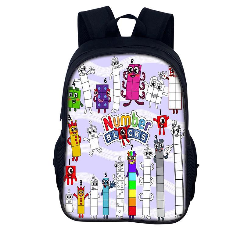 Numberblocks Digitální Číselné Bloky Batoh Pro Děti Školní Úložný Prostor A Vzdělávání