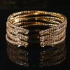 Multilayer Crystal Cuff Bracelet for Women Sparkling Rhinestones Bangle Handmade Jewelry Accessory for Any Outfit