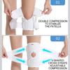AOLIKES 1 PEZZO Ginocchiera per Dolore al Ginocchio Supporto Ginocchio a Compressione con Tessuto Air Mesh Stabilizzatori Laterali Sollievo ACL Artrite