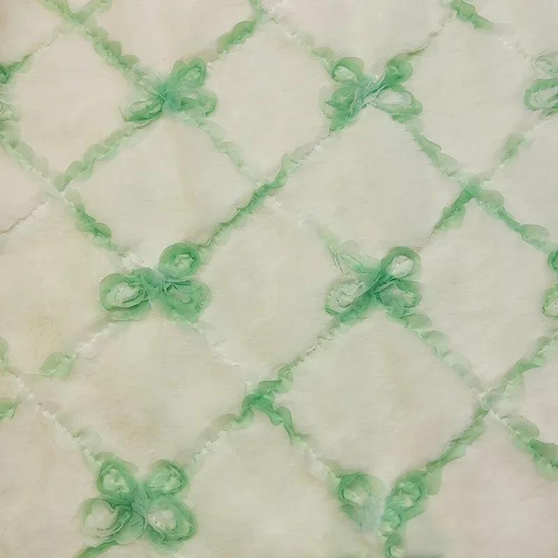 

150x45cm Tie Dyed With Petals Small Fragrant Rhombic Checked PV Velvet Fabric For Children s Clothing Pillow DIY Fabric TJ21035 150x45cm