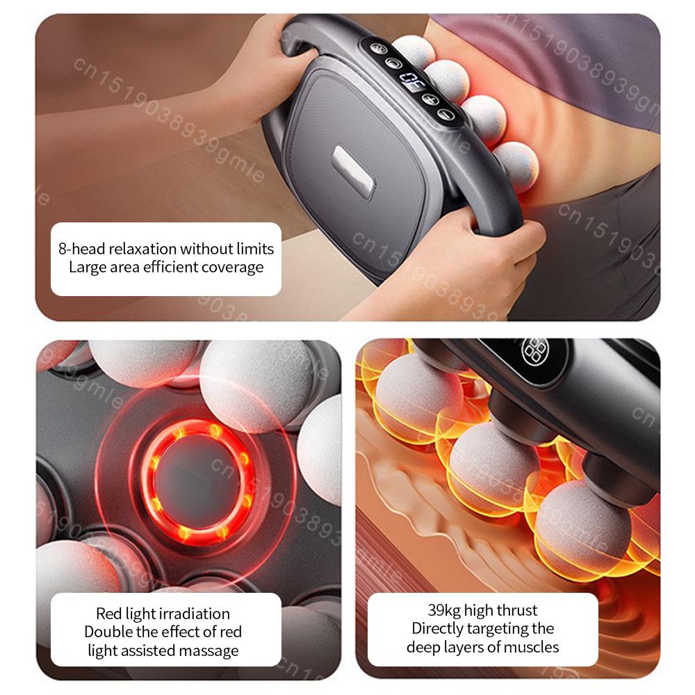 Fascial Massage Gun Electric Vibration Massager Body Deep Tissue Muscle Relaxation Fascia Gun Shoulder Neck Back Fitness Tool