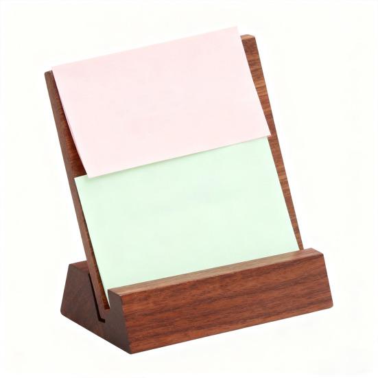 Wooden Place Card Holder Rustic Desk Calendar Wedding Banquet Restaurant Table Number Card Stand Photo Picture Display Base