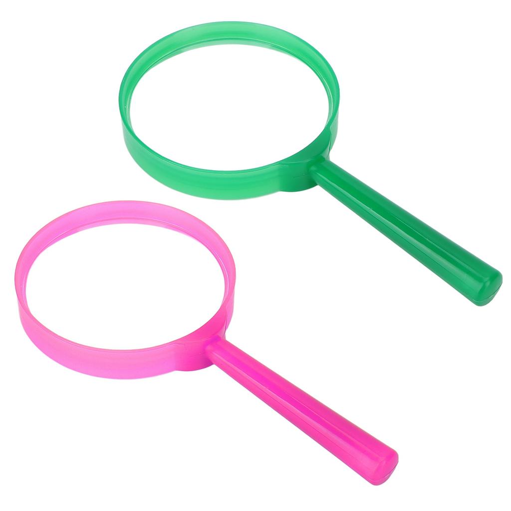 Mini Handheld Magnifier with Plastic Handle Portable Reading Magnifying Loupe for Students Children