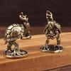 Figurină de Alamă Broască Țestoasă Vintage Ornament de Birou Statuetă Unică Handmade de Masă pentru Sufragerie și Birou