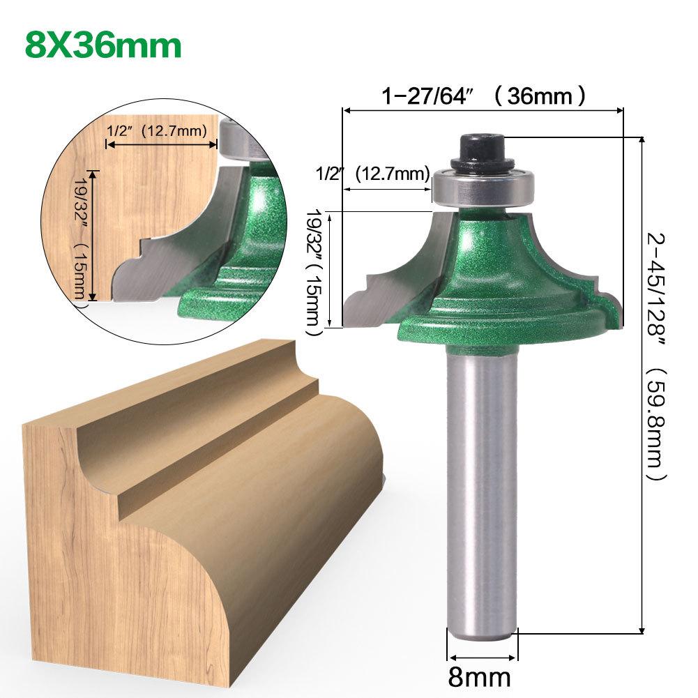 

8Mm Shank Two-Type Jumping Table Cutter Bakelite Milling Machine Gong Cutter Woodworking Table Table Table Line Trimming Milling Cutter Head Type II Jumping Table Knife 8 * 36mm