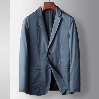 Men's Light Luxury Solid Color Single-Breasted Suit Jacket for Spring/Autumn 2024