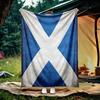 1 Stück Schottische Flagge Blau und Weiß X-förmiges Muster Fleece-Decke Geeignet für Alle Jahreszeiten Und Warm Bequem für Innen Und Ou