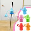Water Bottle Topper for Toddler Spill-proof Silicone Bottles Top Spout for Protects Kids Mouth 5 Pieces Leakproof Protective Lid