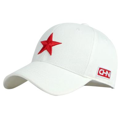 Star Pattern Logo English Letters Casual Cap Cap Hat Outdoor Fishing Men Women CA836 [White Fang] (White)